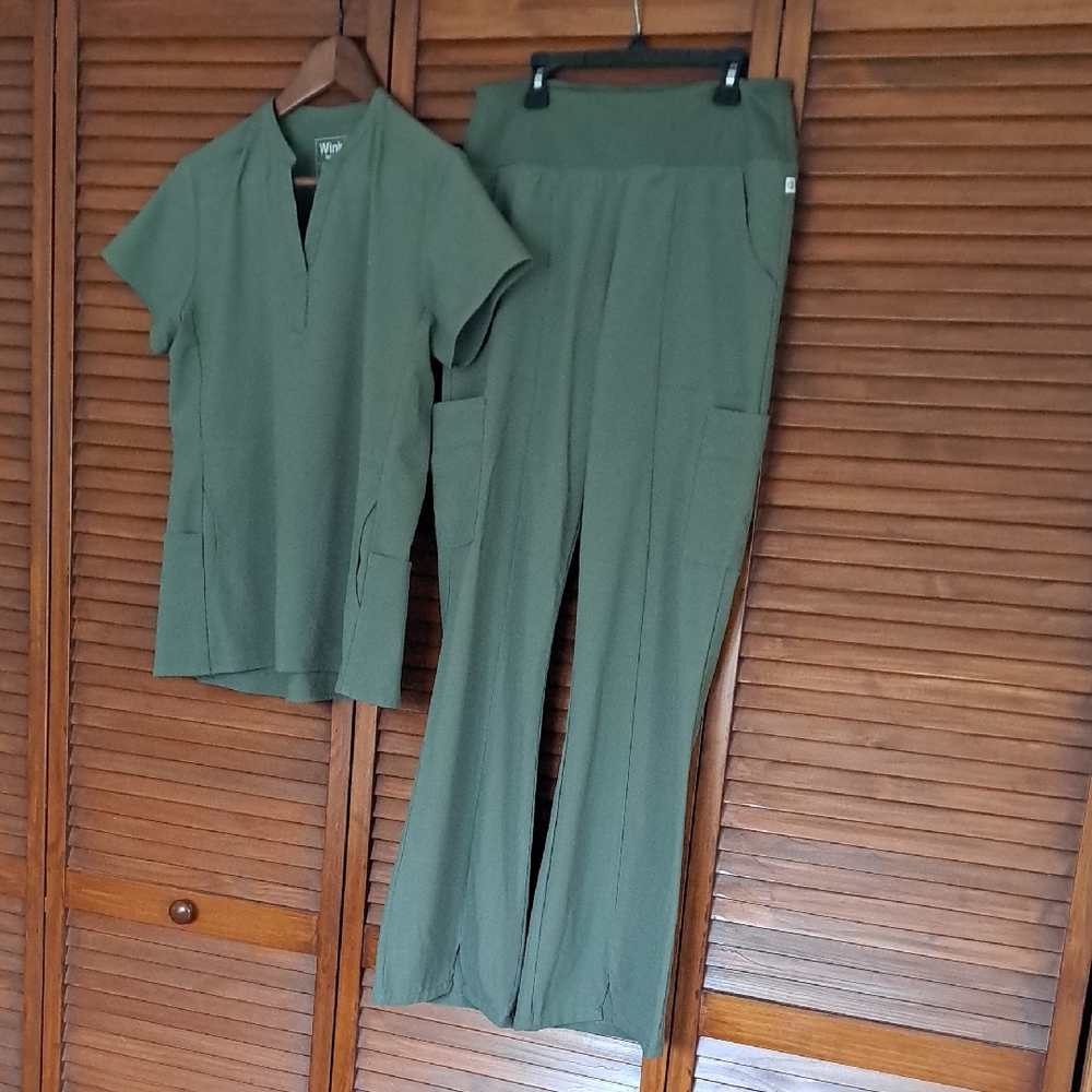 Olive Green Scrub Set, WonderWink, REn